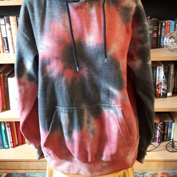 Hoodie - Heavy Cotton - Grey and Pink - Size Medium - Picture 2 of 5